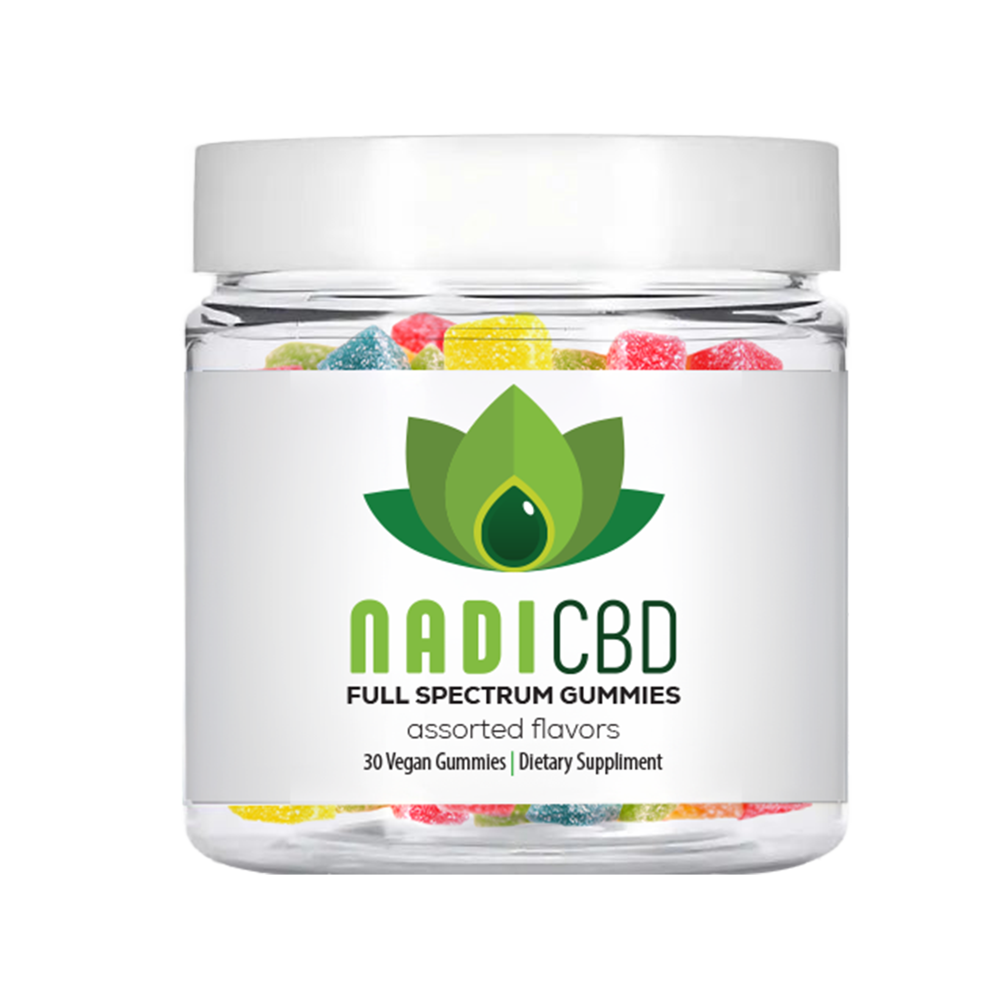 NadiCBD full spectrum assorted flavor vegan gummies